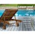 Gardeon 2x Sun Lounge Wooden Lounger: Fir Wood, Adjustable Backrest, Grey Cushions, Wheels, 195cm x 68cm x 89cm