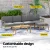 Gardeon 5-Seater Outdoor Wooden Sofa Set 6 Piece Lounge Setting with Coffee Table, Water-Resistant Cushions, Oak Finish