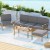 Gardeon 5-Seater Outdoor Wooden Sofa Set 6 Piece Lounge Setting with Coffee Table, Water-Resistant Cushions, Oak Finish
