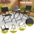 Gardeon Outdoor Bistro Set 3-Piece Folding Steel Patio Furniture, Black, Weather-Resistant, Textilene Chairs, 60cm Table