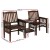 Gardeon Charcoal Fir Wood Outdoor Garden Bench Loveseat - 2-Seater with Table, Parasol Hole, Weather-Resistant, 165cm