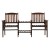 Gardeon Charcoal Fir Wood Outdoor Garden Bench Loveseat - 2-Seater with Table, Parasol Hole, Weather-Resistant, 165cm