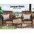 Gardeon Charcoal Fir Wood Outdoor Garden Bench Loveseat - 2-Seater with Table, Parasol Hole, Weather-Resistant, 165cm