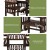 Gardeon Charcoal Fir Wood Outdoor Garden Bench Loveseat - 2-Seater with Table, Parasol Hole, Weather-Resistant, 165cm
