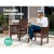 Gardeon Charcoal Fir Wood Outdoor Garden Bench Loveseat - 2-Seater with Table, Parasol Hole, Weather-Resistant, 165cm