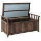 Gardeon Charcoal Wooden Outdoor Storage Bench Box - 160L, Fir Wood, Water-Resistant, Patio Furniture, 106x60x51.5cm