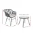 Gardeon 3PC Outdoor Bistro Set: Stylish PE Wicker Chairs, Coffee Table, Weather-Resistant Cushions, Easy Assembly