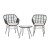 Gardeon 3PC Outdoor Bistro Set: Stylish PE Wicker Chairs, Coffee Table, Weather-Resistant Cushions, Easy Assembly
