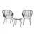 Gardeon 3PC Outdoor Bistro Set: Stylish PE Wicker Chairs, Coffee Table, Weather-Resistant Cushions, Easy Assembly
