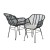 Gardeon 3PC Outdoor Bistro Set: Stylish PE Wicker Chairs, Coffee Table, Weather-Resistant Cushions, Easy Assembly