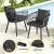 Gardeon 3 Piece Outdoor Bistro Set, Grey PE Wicker Patio Lounge Setting with Cushions, Steel Frame & Glass Table Gardeon 3 Piece Outdoor Bistro Set, Grey PE Wicker Patio Lounge Setting with Cushions, Steel Frame & Glass Table