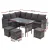 Gardeon 9-Seater Outdoor Dining Set - PE Wicker Sofa Lounge with Cushions, Tempered Glass Table & Storage Cover, Grey