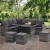 Gardeon 9-Seater Outdoor Dining Set - PE Wicker Sofa Lounge with Cushions, Tempered Glass Table & Storage Cover, Grey