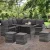 Gardeon 9-Seater Outdoor Dining Set - PE Wicker Sofa Lounge with Cushions, Tempered Glass Table & Storage Cover, Grey