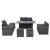 Gardeon 9-Seater Outdoor Dining Sofa Set - Mixed Grey Wicker, Steel Frame, UV & Weather Resistant, Cushioned Comfort