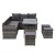 Gardeon 9-Seater Outdoor Dining Sofa Set - Mixed Grey Wicker, Steel Frame, UV & Weather Resistant, Cushioned Comfort