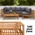 Gardeon 5-Seater Outdoor Sofa Set, Solid Wood, Easy Assembly, Removable Cushions, Built-in Side Table, Family-Friendly