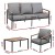 Gardeon 5-Seater Outdoor Sofa Set, 4PCS Patio Furniture, Steel Frame, Removable Cushions, Versatile Indoor/Outdoor Use