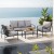 Gardeon 5-Seater Outdoor Sofa Set, 4PCS Patio Furniture, Steel Frame, Removable Cushions, Versatile Indoor/Outdoor Use