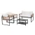 Gardeon 4-Piece Outdoor Sofa Set with Rattan Weave, Cushions, and Glass Table - UV-Resistant, Perfect for Patio & Garden
