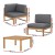 Gardeon 4-Piece Outdoor Sofa Set Wooden Lounge Setting, Water-Resistant Cushions, Seats 4, Natural Finish