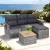 Gardeon 5-Piece Grey Rattan Outdoor Sofa Set: 4-Seater Patio Furniture with Storage & Removable Cushions, Easy Assembly