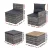 Gardeon 5-Piece Grey Rattan Outdoor Sofa Set: 4-Seater Patio Furniture with Storage & Removable Cushions, Easy Assembly