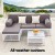 Gardeon 4 Seater Outdoor Sofa Set 5 Piece Patio Lounge, PE Rattan, Cushions, Table, White/Grey, All Weather