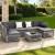 Gardeon 7 Piece Outdoor Sofa Set, 6 Seater Garden Lounge, PE Rattan Patio Furniture with Cushions, Table Included