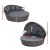 Gardeon Grey Wicker Sun Lounge Day Bed - Outdoor Patio Furniture, UV-Resistant, 161x180x145cm, Adjustable Canopy