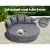Gardeon Grey Wicker Sun Lounge Day Bed - Outdoor Patio Furniture, UV-Resistant, 161x180x145cm, Adjustable Canopy