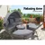 Gardeon Grey Wicker Sun Lounge Day Bed: UV-Resistant, Modular Design, 168x180x145cm, Weatherproof Outdoor Furniture