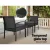 Gardeon 3PC Patio Bistro Set - Black PE Wicker, Steel Frame, Tempered Glass Table, Weather-Resistant Cushions Included