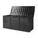 Gardeon 290L Outdoor Storage Box - Weather-Resistant, Lockable, Easy Assembly, Black - Garden Deck Shed Organiser