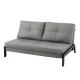 Artiss 2-Seater Sofa Bed - Convertible Linen Couch Recliner, Steel Frame, 300kg Capacity, Grey, Easy Assembly