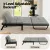 Artiss 2-Seater Sofa Bed - Convertible Linen Couch Recliner, Steel Frame, 300kg Capacity, Grey, Easy Assembly