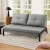 Artiss 2-Seater Sofa Bed - Convertible Linen Couch Recliner, Steel Frame, 300kg Capacity, Grey, Easy Assembly