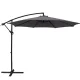 Instahut 3m Charcoal Cantilever Outdoor Umbrella - UV50+ Water-Resistant Polyester, Steel Frame, Garden & Patio Shade