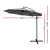 Instahut 3m Charcoal Cantilever Outdoor Umbrella - UV50+ Water-Resistant Polyester, Steel Frame, Garden & Patio Shade