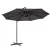Instahut 3m Charcoal Cantilever Outdoor Umbrella - UV50+ Water-Resistant Polyester, Steel Frame, Garden & Patio Shade