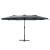 Instahut 4.57m Charcoal Outdoor Umbrella, UV50+ Water-Resistant Polyester, Steel Frame, Dodecagon Canopy, Tilt Feature