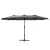 Instahut 4.57m Charcoal Outdoor Umbrella, UV50+ Water-Resistant Polyester, Steel Frame, Dodecagon Canopy, Tilt Feature