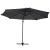 Instahut 3m Outdoor Cantilever Umbrella - Charcoal, UV50+ Polyester, 360° Tilt, Aluminium Frame, Side Post Design