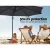 Instahut 3m Outdoor Cantilever Umbrella - Charcoal, UV50+ Polyester, 360° Tilt, Aluminium Frame, Side Post Design