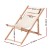 Gardeon Wooden Sun Lounge Outdoor Deck Chair - Adjustable Poplar Frame, 600D Fabric, Beige, 120kg Capacity, Portable