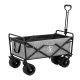 Gardeon Garden Cart with Cargo Net, Steel & 600D Polyester, Grey, 90x57x74-99cm, Multipurpose Trolley for Outdoor Use