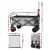 Gardeon Garden Cart with Cargo Net, Steel & 600D Polyester, Grey, 90x57x74-99cm, Multipurpose Trolley for Outdoor Use