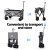 Gardeon Garden Cart with Cargo Net, Steel & 600D Polyester, Grey, 90x57x74-99cm, Multipurpose Trolley for Outdoor Use