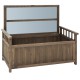 Gardeon 160L Wooden Outdoor Storage Bench Box - Fir Wood, Water-Resistant, 106cm, Brown - Garden Tool & Toy Organiser