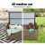Gardeon 160L Wooden Outdoor Storage Bench Box - Fir Wood, Water-Resistant, 106cm, Brown - Garden Tool & Toy Organiser